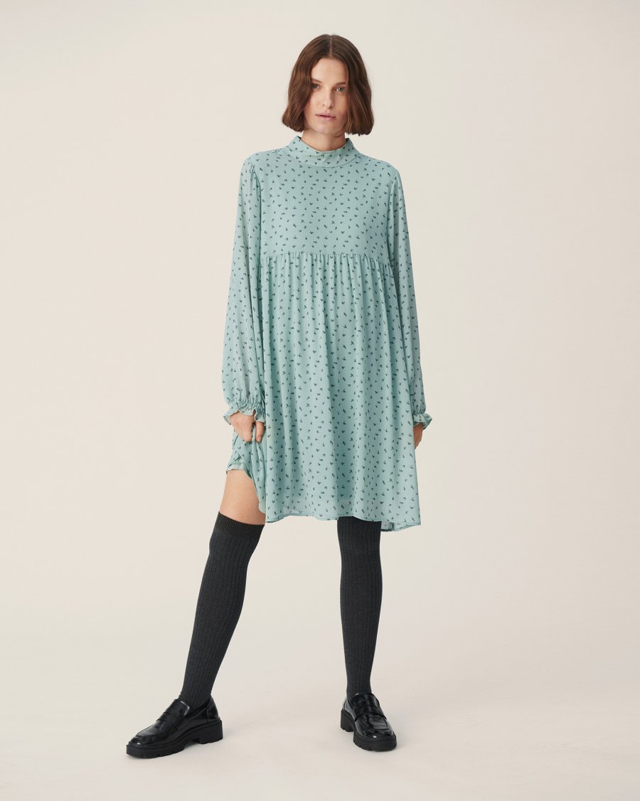 MSCH Copenhagen - Ginna Rikkelie LS Short Dress AOP