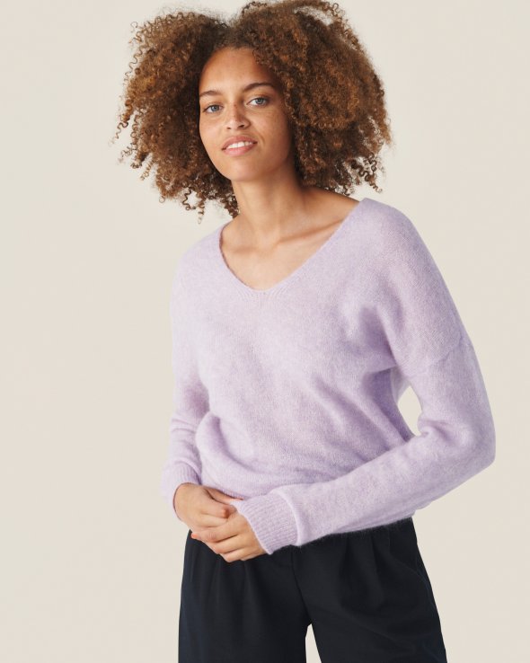 MSCH Copenhagen - MSCHFemme Mohair V Neck Pullover MSCH Copenhagen - MSCHFemme Mohair V Neck Pullover