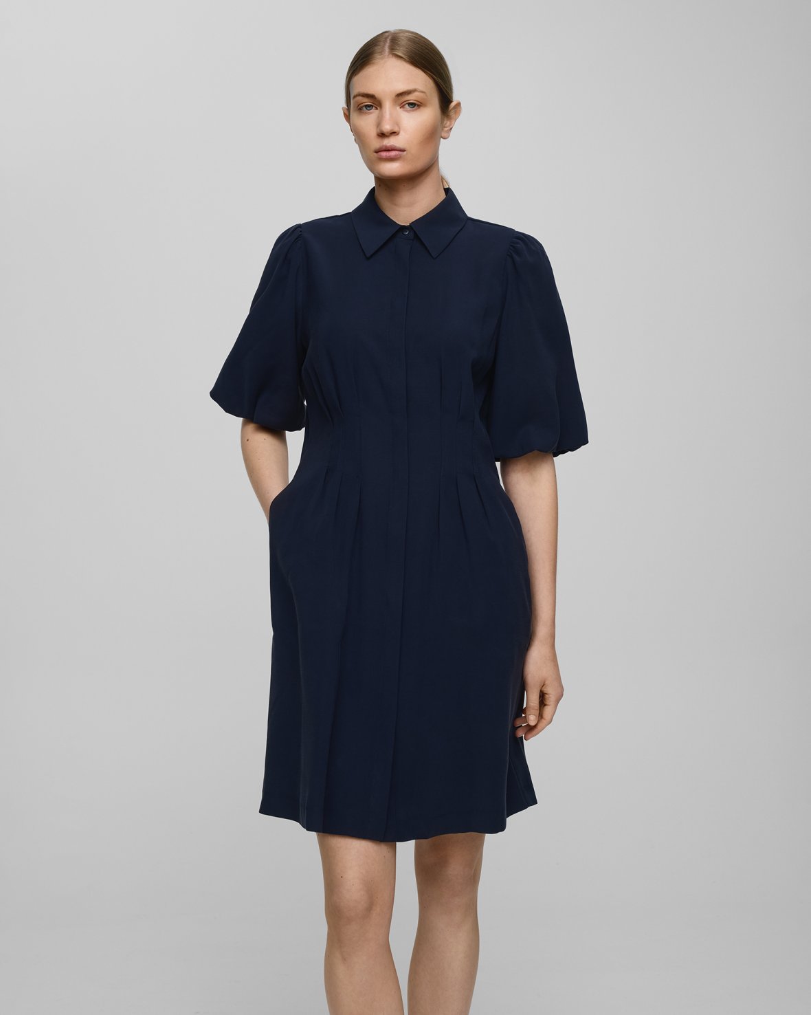 MSCH Copenhagen - Mschibo 2/4 Dress 19576 - Mid Blue Wash