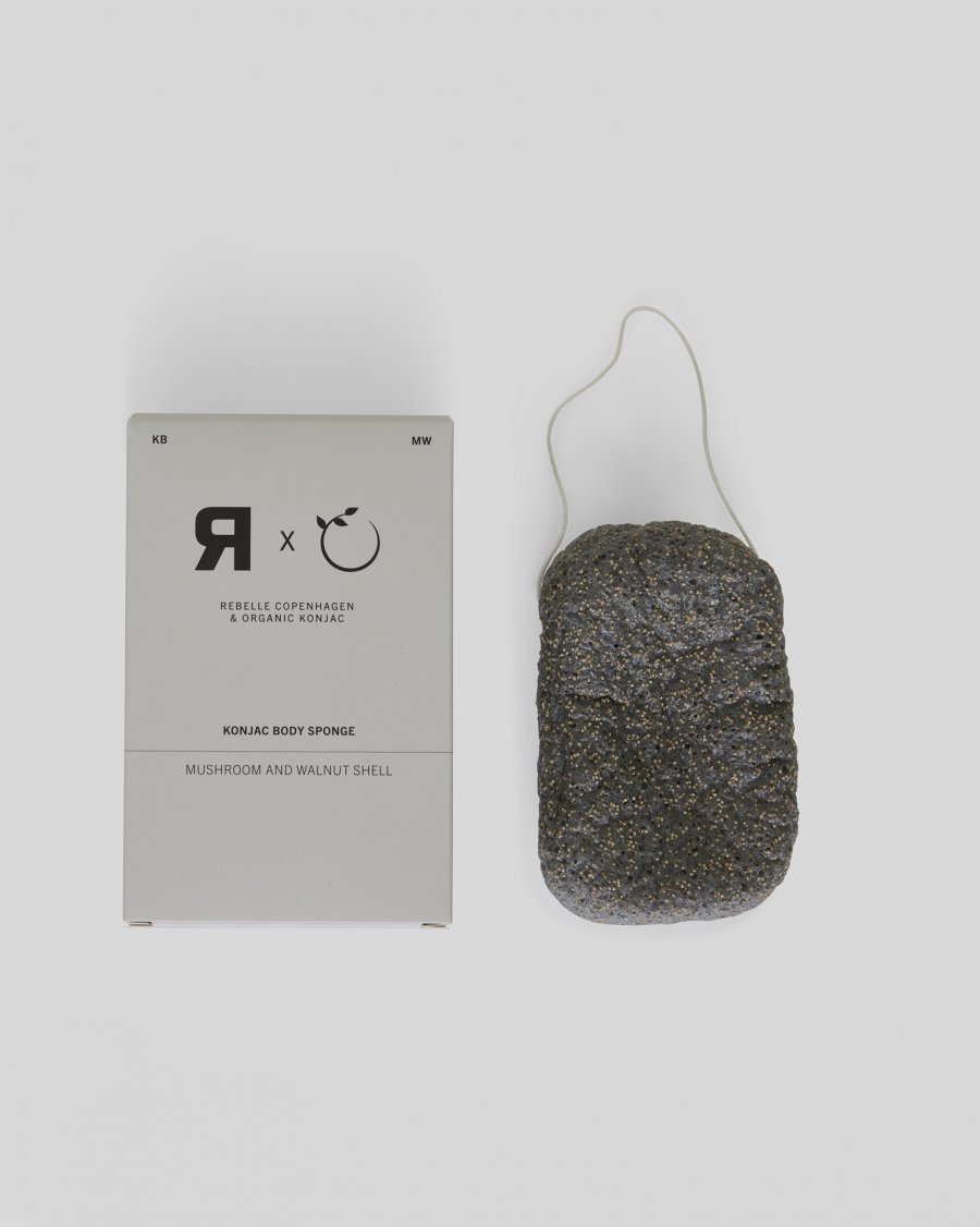 Rebelle Copenhagen - Konjac Body Sponge Mushroom Walnut Shell